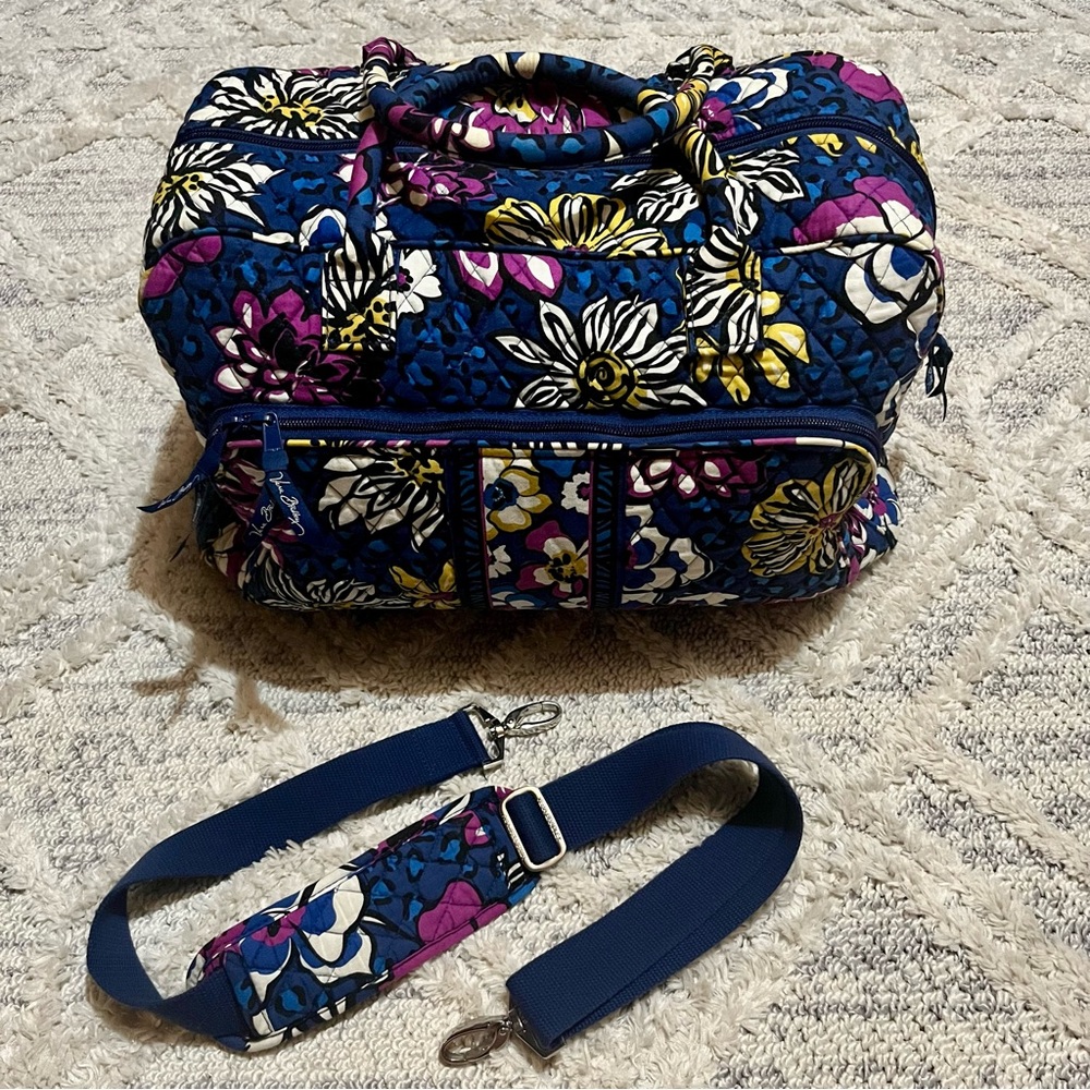 Vera Bradley Medium Traveler Bag | Tote Weekender | Cotton | African Violet